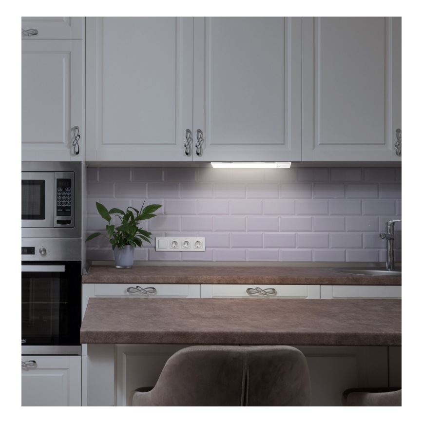 Globo - Luz LED recargable regulable para debajo de armarios de cocina 1,4 W/5 V 1100 mAh 24 cm